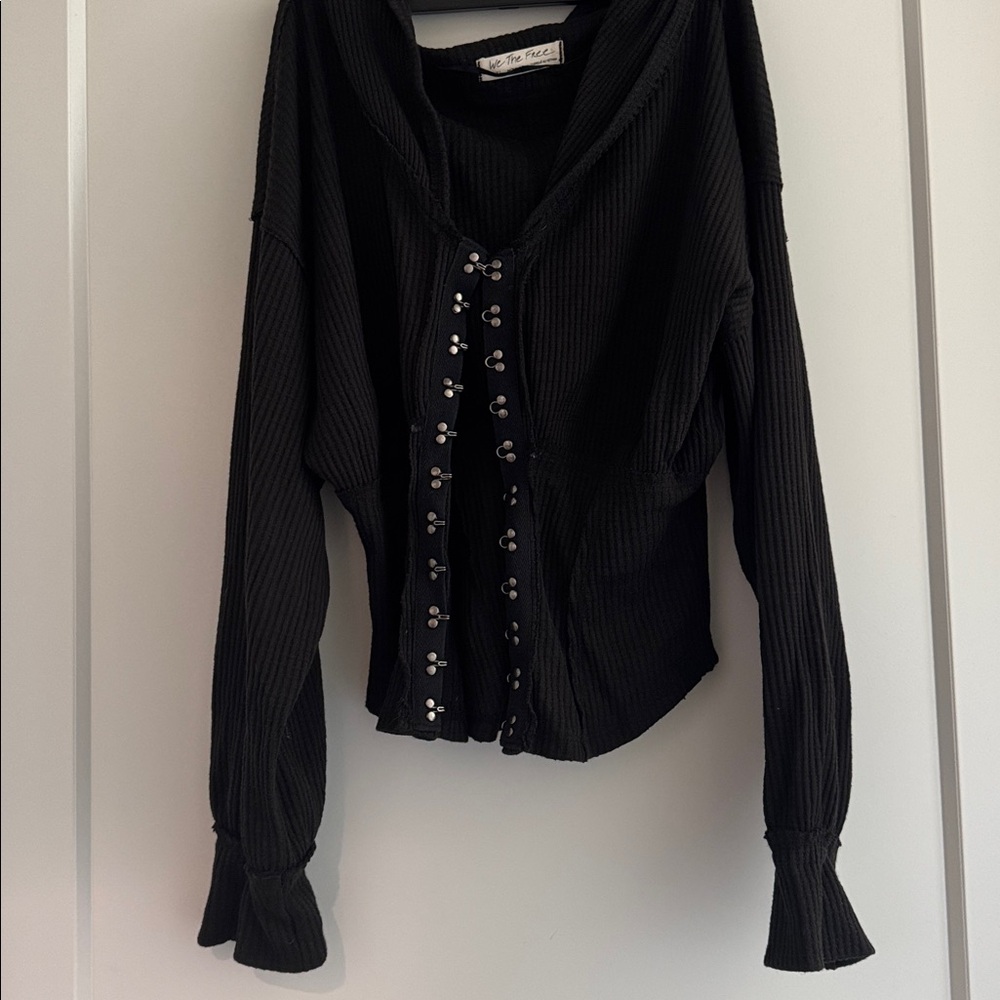 Free People Girls night thermal hoodie S
